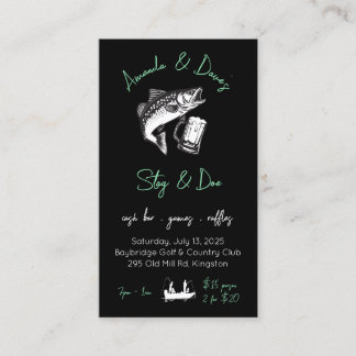 Etiquetas de Evento de Tema de Pesca Stag & doe /J