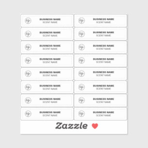 Etiquetas de Exemplo de Perfume Pequeno 0,5 x 1,8