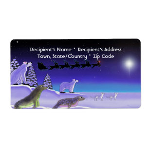 Etiquetas de expedição de Natal Árctico