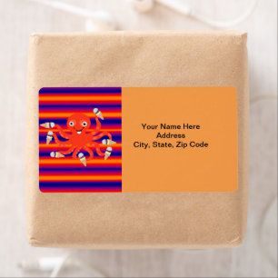 Etiquetas de faixa de Sorvete Octopus