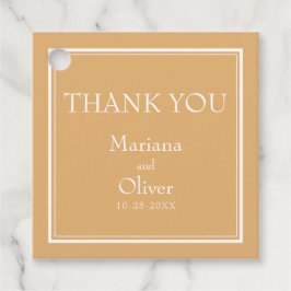 Etiquetas de Favor Amarelo Moderno Minimalista