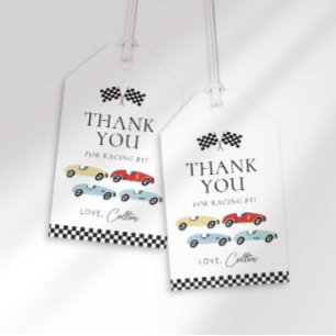 Etiquetas de Favor de Aniversário de Carro de Corr
