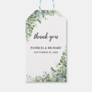 Etiquetas de Favor de Casamento Chic Greenery