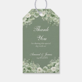 Etiquetas de Favor de Casamento com Aquarela Flora