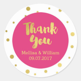 Etiquetas de Favor de Casamento de Confetti Dourad