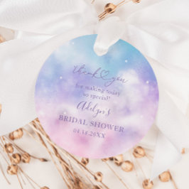 Etiquetas de Favor de Chuveiro de Noiva de Céu Rox