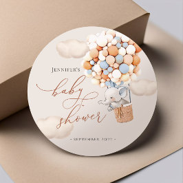 Etiquetas de Favor de Elefante! Chá de fraldas Cla