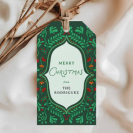 Etiquetas de Favor de Natal da Festa Verde