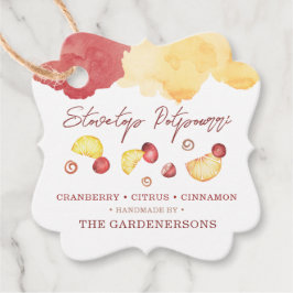 Etiquetas de Favor de Stovetop Potpourri