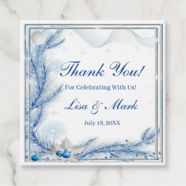 Etiquetas de Favor do Casamento de Natal de Pine A