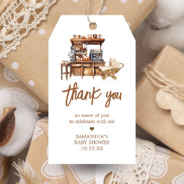 Etiquetas de Favor do Chá de fraldas Café Bebê