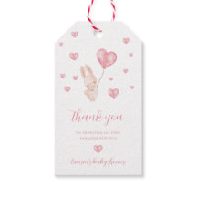 Etiquetas de Favor do Chá de fraldas de Cony Heart