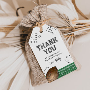 Etiquetas de Favor do Chá de fraldas de Futebol da