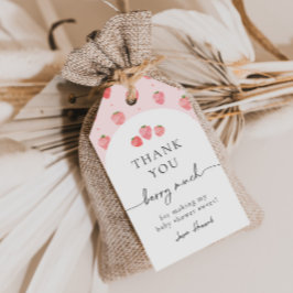 Etiquetas de Favor do Chá de fraldas de Morango |