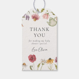 Etiquetas de Favor do Chá de fraldas Floral Tea Pa