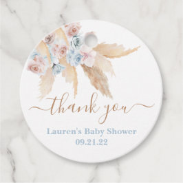 Etiquetas de Favor do Chá de fraldas Grass Pampas