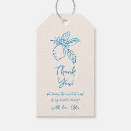 Etiquetas de Favor do Chá de panela de Limão Desen