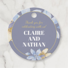 Etiquetas de Favor Floral Púrpura Elegante