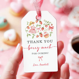 Etiquetas de Favor Morango Aniversário Muito Doce 