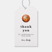 Etiquetas de Favor para Chá de Bebê de Basquete