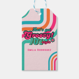 Etiquetas de Favor Retro Anos 70 Festa Aniversário