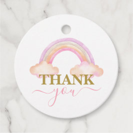 Etiquetas de favorecimento da Chá de fraldas Rainb