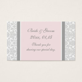 Etiquetas de favorecimento do Casamento tema damas