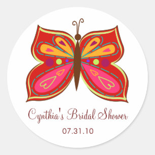 Etiquetas de Favoritos da Borboleta Vermelha / Cup