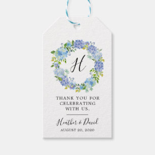 Etiquetas de Favoritos de Casamento Floral de Hydr