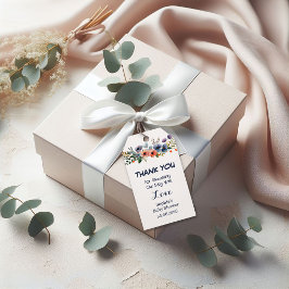 Etiquetas de Favoritos de Chá de fraldas Floral —