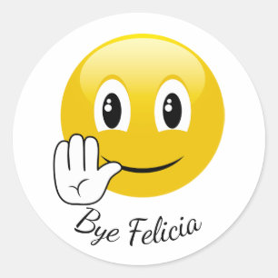 Etiquetas de Felicia Emoji do adeus