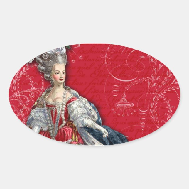 Etiquetas de férias Marie Antoinette (Frente)