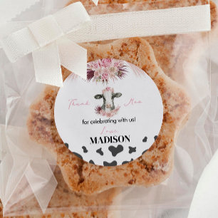 Etiquetas de Festa de aniversário de Vaca