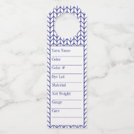 ETIQUETAS DE FIO LONGAS TECIDO DE LINHA AZUL