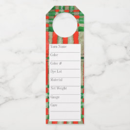 ETIQUETAS DE FIO VERMELHO SCOTT TARTAN 2,25" x 7"