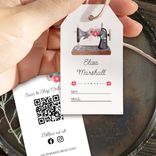 Etiquetas De Fixação Do Preço Da Vintage Sewing Ma