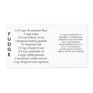 Etiquetas de Fudge