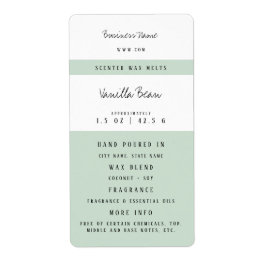 Etiquetas de Fusão de Cera de Velas Personalizadas