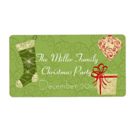 Etiquetas de Garrafa Clássica de Natal