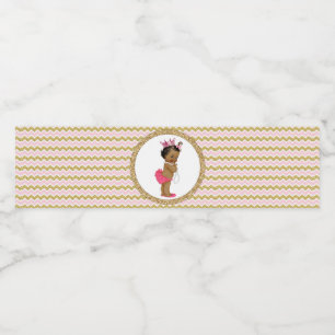 Etiquetas de Garrafa de Água Chá de fraldas prince