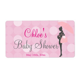 Etiquetas de Garrafa de Água de Chá de fraldas Sil