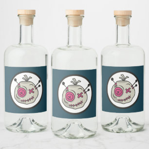 Etiquetas de Garrafa de Liquor de Token Voodoo (4"