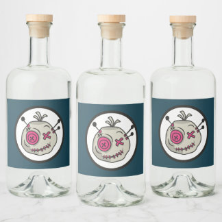 Etiquetas de Garrafa de Liquor de Token Voodoo (4"