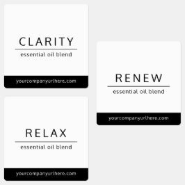 Etiquetas de Garrafa de Rolos de Óleo Essenciais M