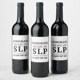 Etiquetas de garrafa de vinho SLP personalizáveis