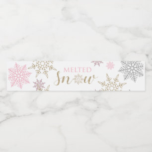 Etiquetas De Garrafas De Água Da Neve Derretidas