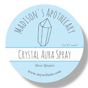 Etiquetas De Garrafas De Spray Crystal Aura