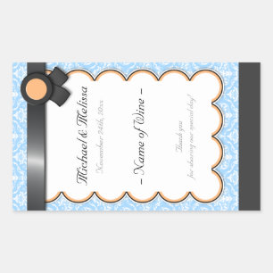 Etiquetas De Garrafas De Vinho De Casamento tema d