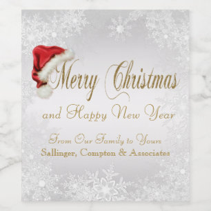 Etiquetas de garrafas de vinho de Natal