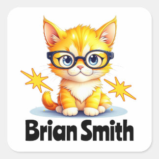 Etiquetas de gatinho fofo personalizadas